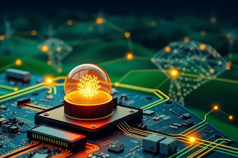 Global energy network with AI optimization