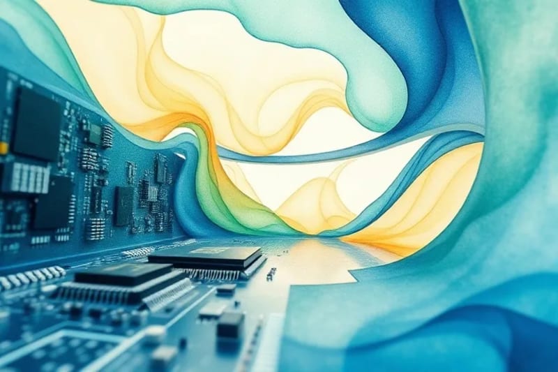 Abstract watercolor representing mental clarity and emotional balance