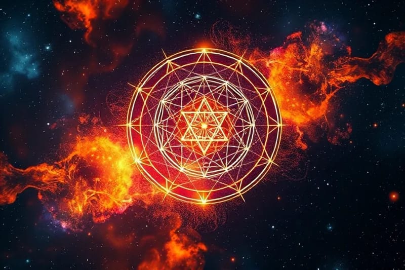 Redes neuronales y geometría sagrada entrelazadas