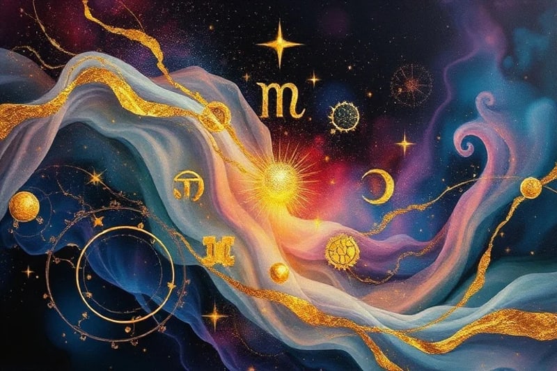 Digital painting showing lead transforming into gold, symbolizing alchemical transmutation through planetary influence.