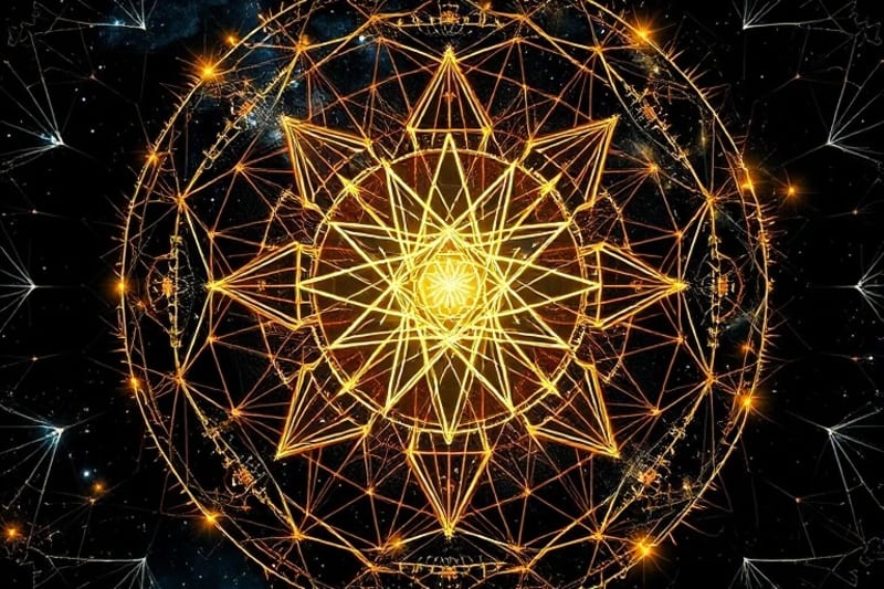 Abstract representation of language and thought forms influencing reality