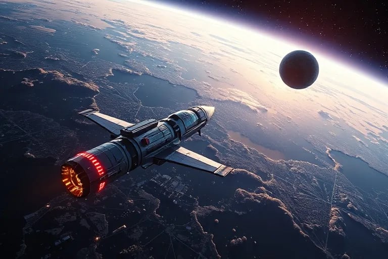Imagen conceptual turismo espacial económico