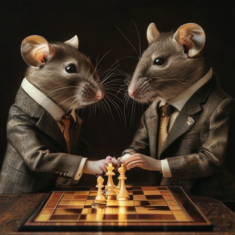 An illustration depicting two Rats as successful business partners, symbolizing their strong work compatibility and ability to achieve financial goals together.