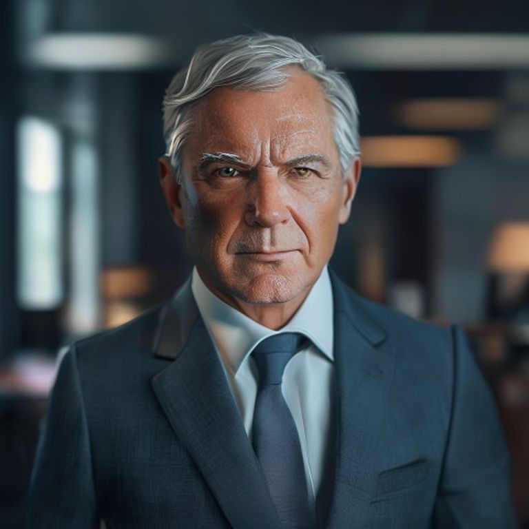 A striking, artistic portrait of a charismatic leader, emanating confidence and influence, symbolizing the powerful personality traits of famous individuals born under the Tiger zodiac sign.