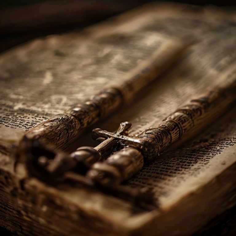 Un rosario y una Biblia abierta sobre una mesa, simbolizando el compromiso de fe y la acción solidaria.