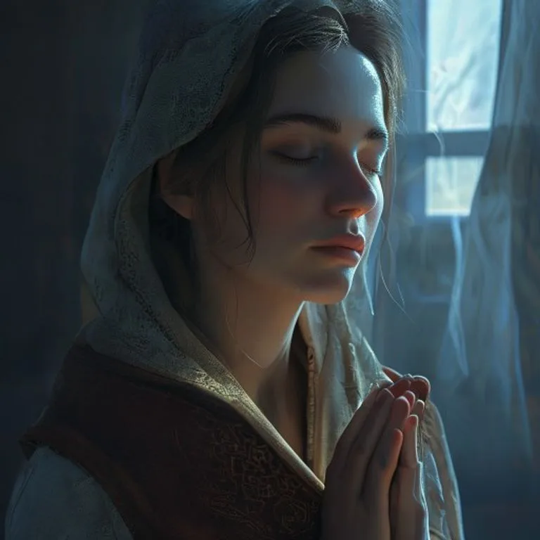 Imagen que evoca la práctica devocional y la oración contemplativa para vivir las promesas del Rosario.