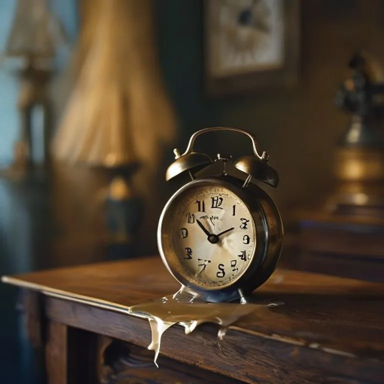 Un reloj derritiéndose para simbolizar los mitos y la percepción alterada del tiempo durante el sueño.