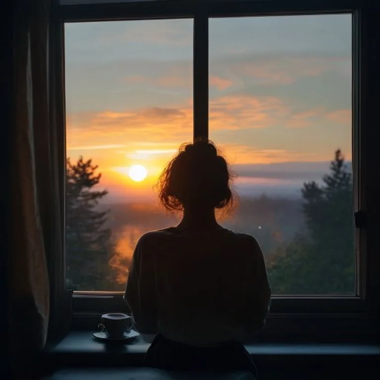 Una persona recibiendo el amanecer como símbolo de la claridad mental que proporciona un sueño reparador.