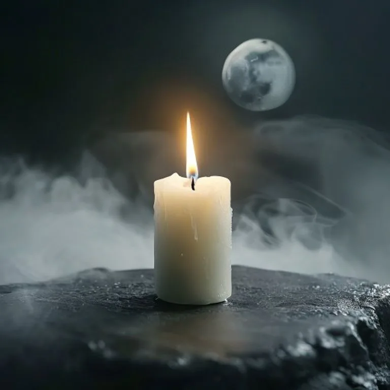 Manos quemando un papel con intenciones bajo la luz de la Luna Llena, simbolizando la liberación de lo que ya no sirve y la gratitud por los logros alcanzados.