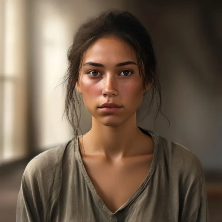 Retrato de una joven con expresión serena y determinada, simbolizando la resiliencia ante la persecución.