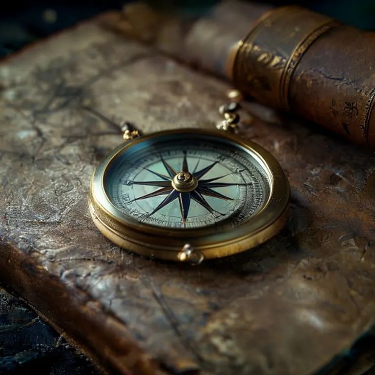 Antique brass compass resting on an old astrology book, symbolizing the precise calculation needed for the Rising Sign.