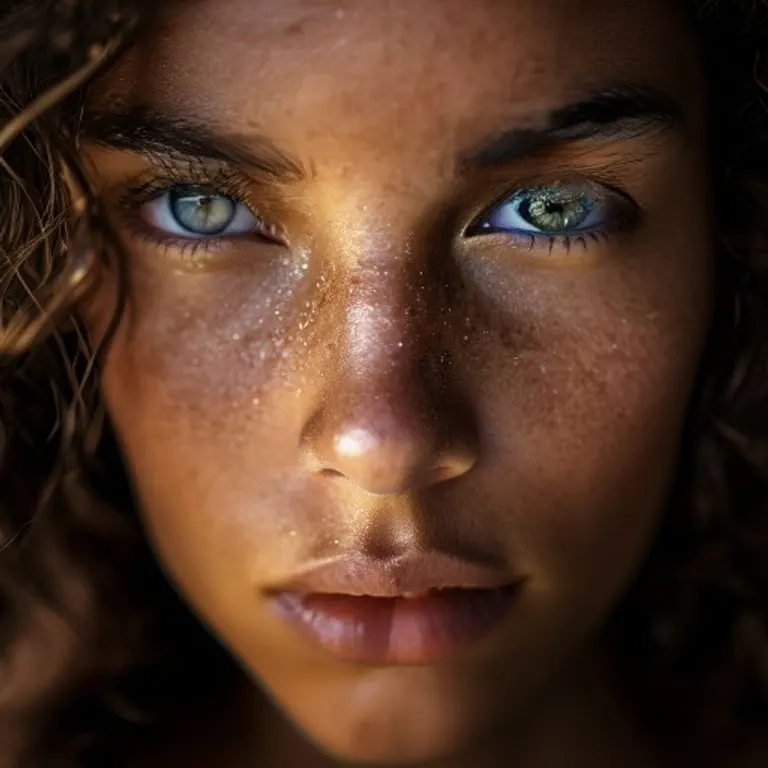 Extreme close-up portrait reflecting inner wisdom and self-discovery through astrological understanding.