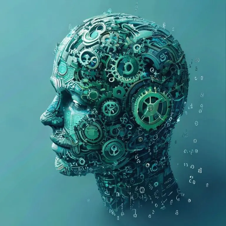 Representación abstracta de ciclos numéricos y desafíos kármicos, con engranajes y símbolos de transformación, en tonos profundos.