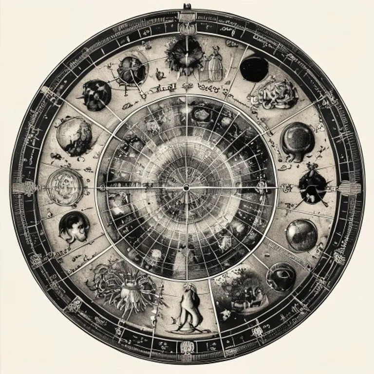 Digital illustration of a birth chart highlighting the twelve houses and their influence on personal astrology, showing planetary placements.