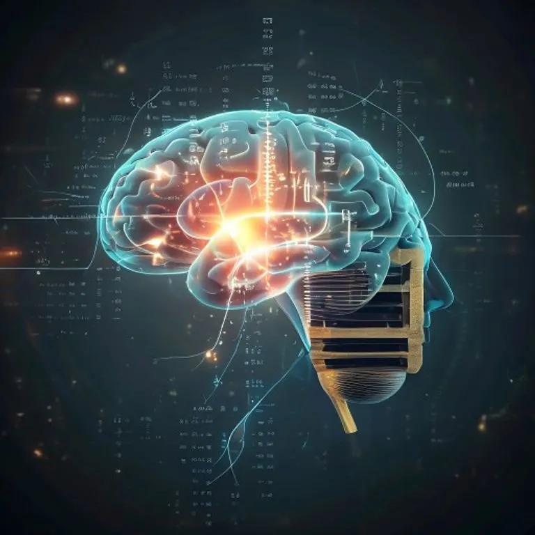 Representación conceptual de un cerebro humano iluminado, simbolizando la agilidad mental y el cálculo.