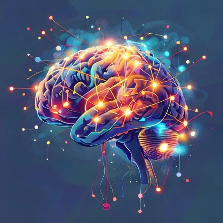 Ilustración digital que representa la activación cerebral y el desarrollo cognitivo, simbolizando los beneficios de la práctica del ábaco y el cálculo mental.