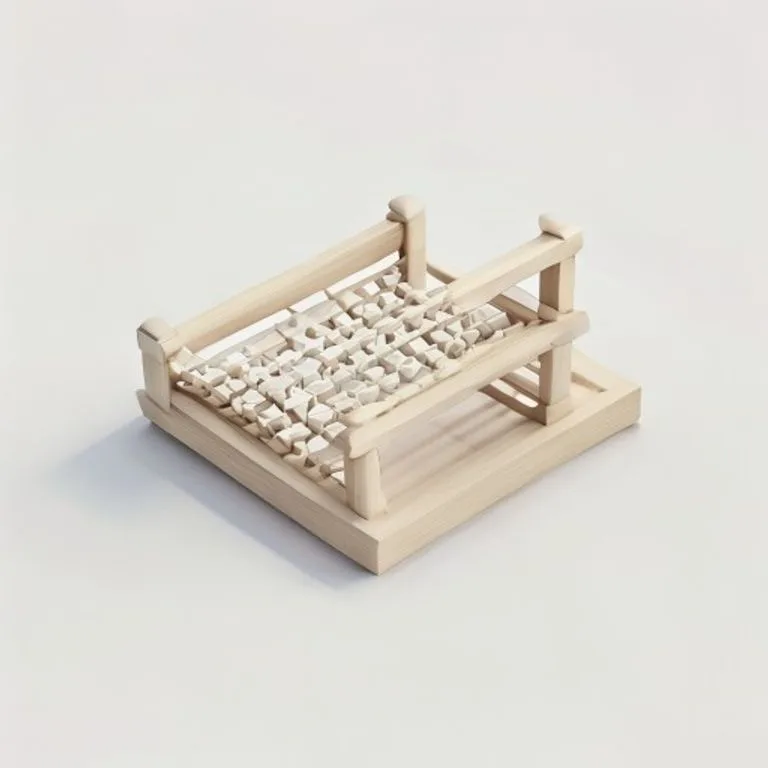 Renderizado geométrico y moderno de un Soroban japonés, destacando su diseño simplificado de una cuenta superior y cuatro inferiores, en un entorno minimalista.