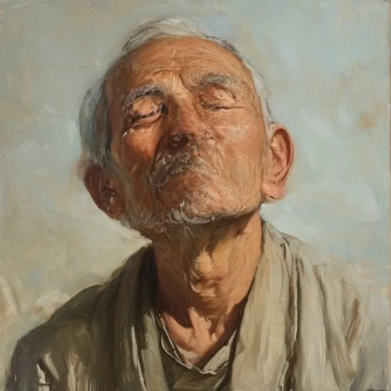 Retrato al óleo de San Alejo, con su expresión serena y humilde, evocando la profunda fe y contemplación que caracterizaron su vida de desapego.