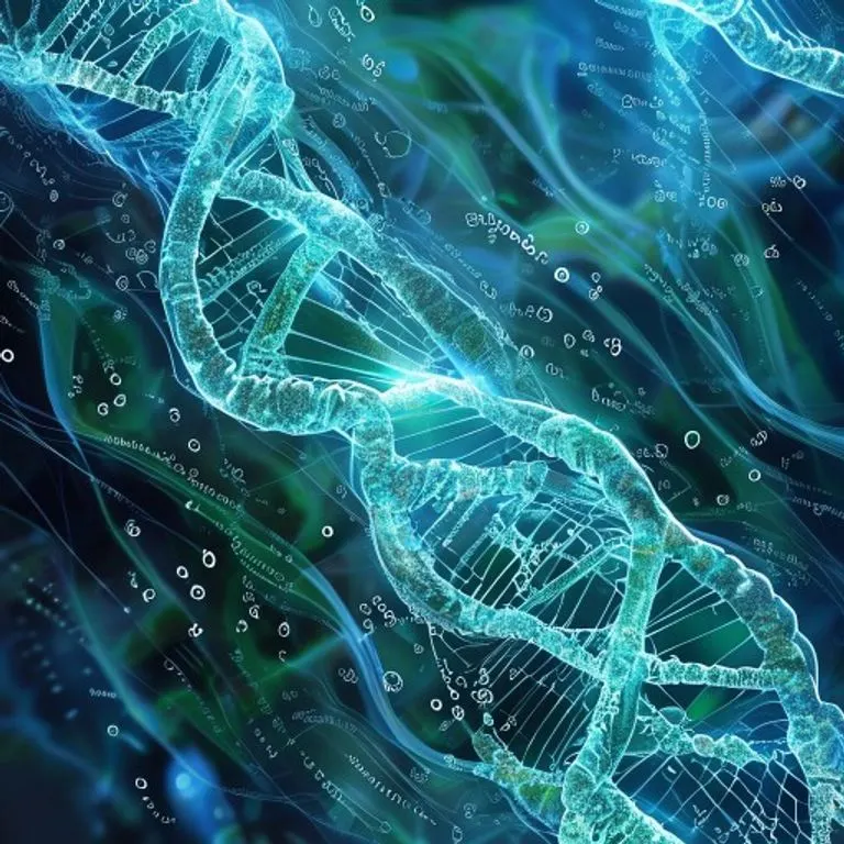 Conceptual illustration of genetic sequencing and molecular data analysis, highlighting its role in modern taxonomic classification.