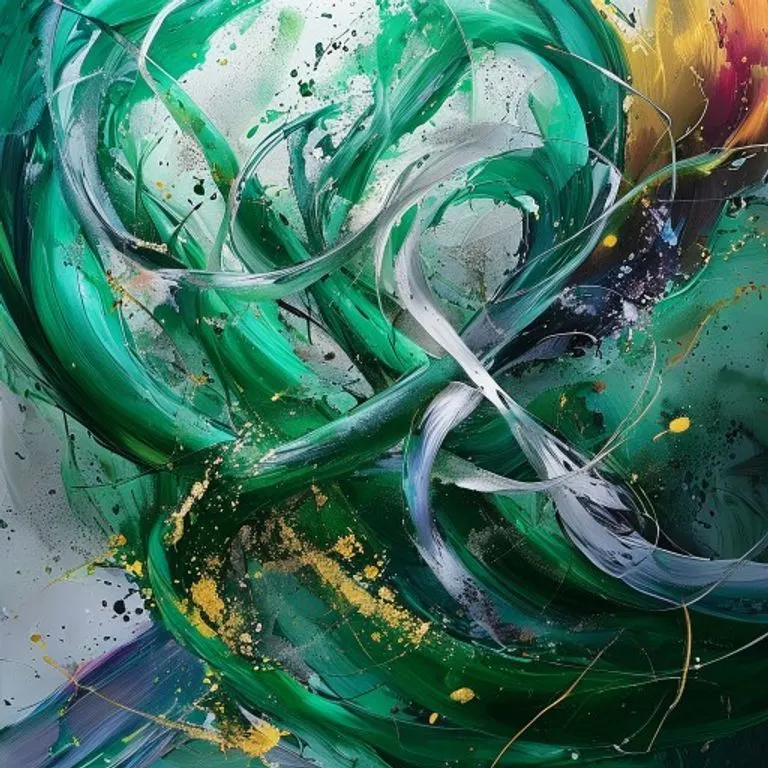A conceptual artwork showing two stylized snake figures gracefully intertwining, symbolizing the intricate love dynamics and emotional bonds within Chinese astrology.