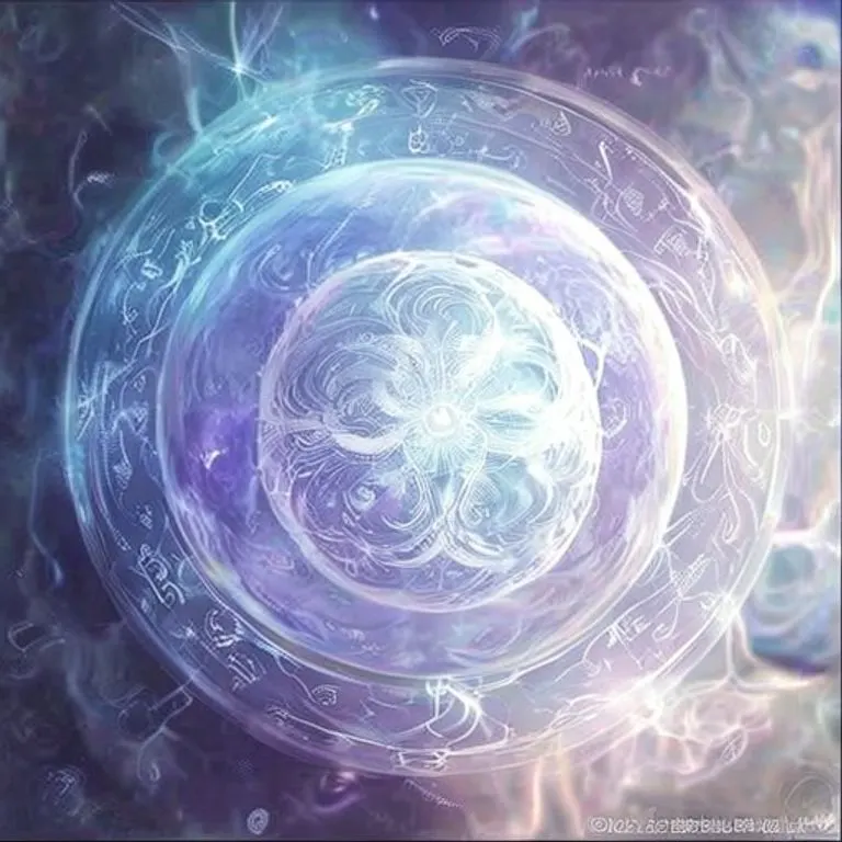 Ethereal, glowing orb representing profound intuition and insight, surrounded by abstract patterns, symbolizing the Snake zodiac sign's deep perceptive abilities.