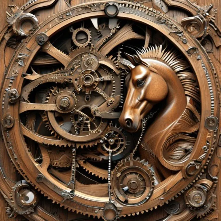 A digital art piece depicting interlocking gears symbolizes the Snake's internal conflict between seeking prestige and maintaining personal autonomy and independence.