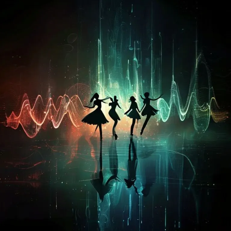 Silueta artística de un bailarín evocando a Michael Jackson, simbolizando su energía cósmica y su impacto duradero en el mundo de la música y la danza.