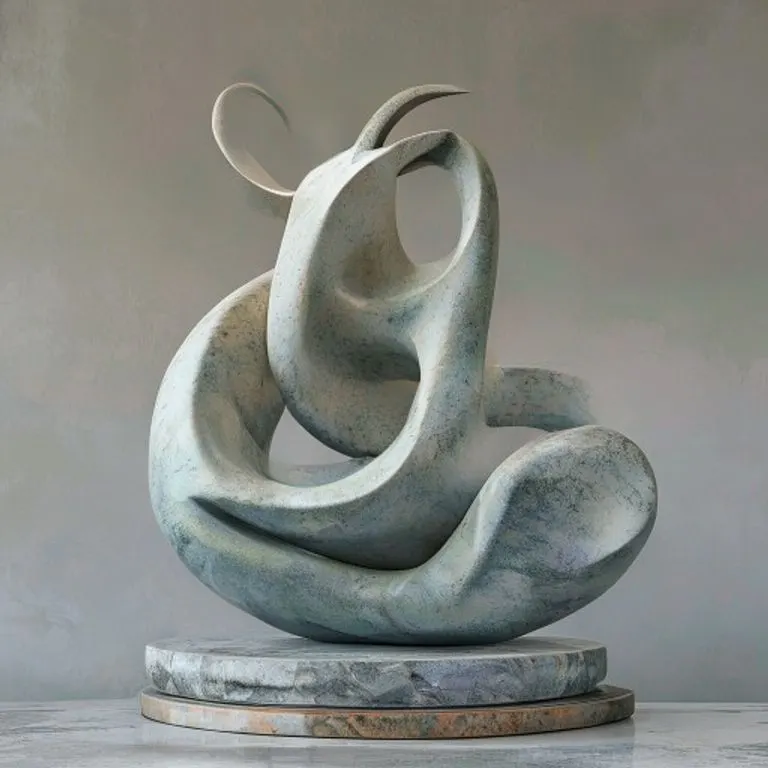 Escultura abstracta que representa la armonía, diplomacia y legado cultural de las personalidades Cabra.