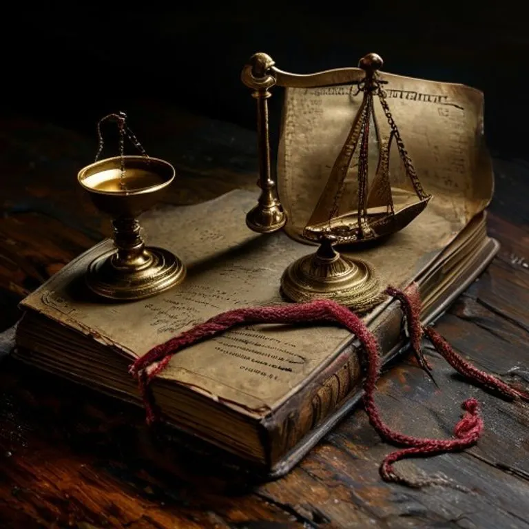Still life with antique brass sextant, weathered ship's logbook, and coiled rope on a dark wooden table, evoking maritime history.