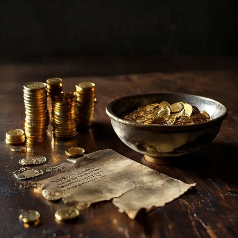 3D digital illustration of a balanced scale, with abstract financial symbols and stylized contract documents, symbolizing the equilibrium in current account contracts.
