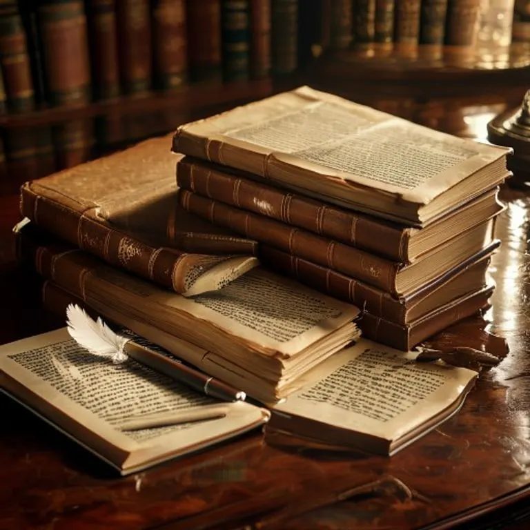 Bodegón cinematográfico de libros de leyes antiguos y un tablet moderno, simbolizando la transición y modernización legal.