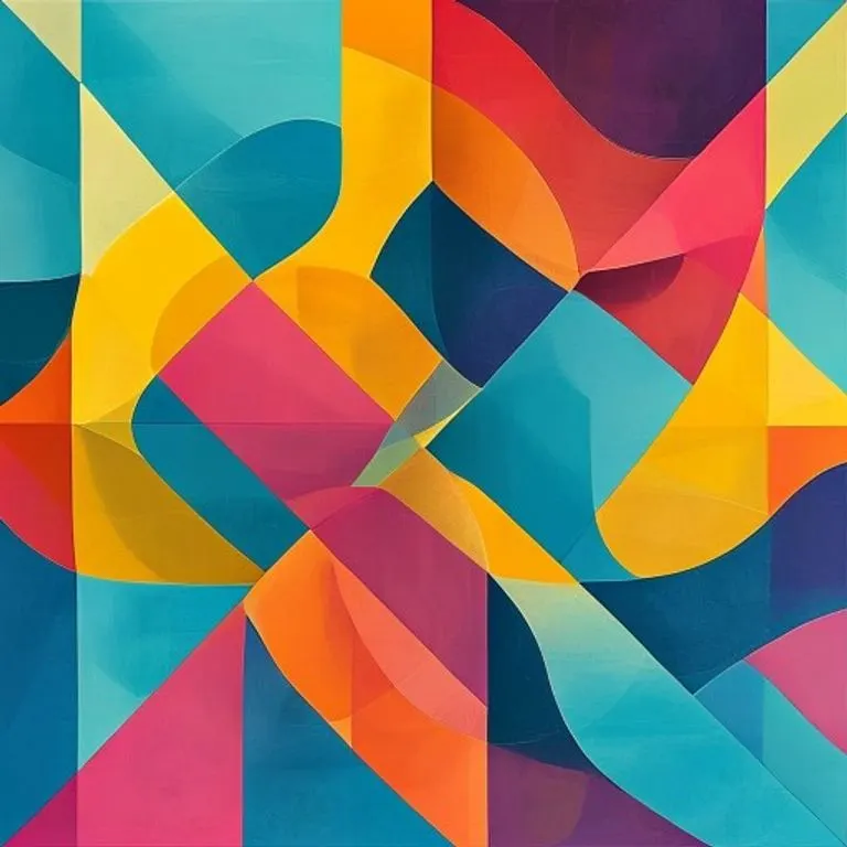 Arte conceptual abstracto con formas geométricas entrelazadas en colores armoniosos, representando la complejidad y la interconexión de las finanzas internacionales y los acuerdos contractuales.