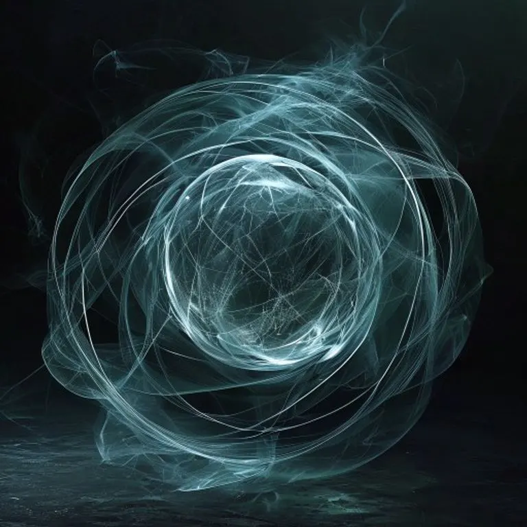 Arte conceptual abstracto de una esfera brillante protegida por campos de energía, representando un patrimonio autónomo y su seguridad legal.