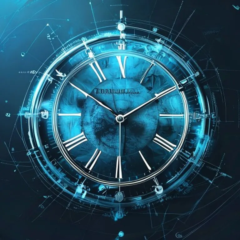 Arte conceptual de un reloj minimalista con manecillas apuntando a un punto de vencimiento abstracto, rodeado de líneas que simulan flujos financieros.