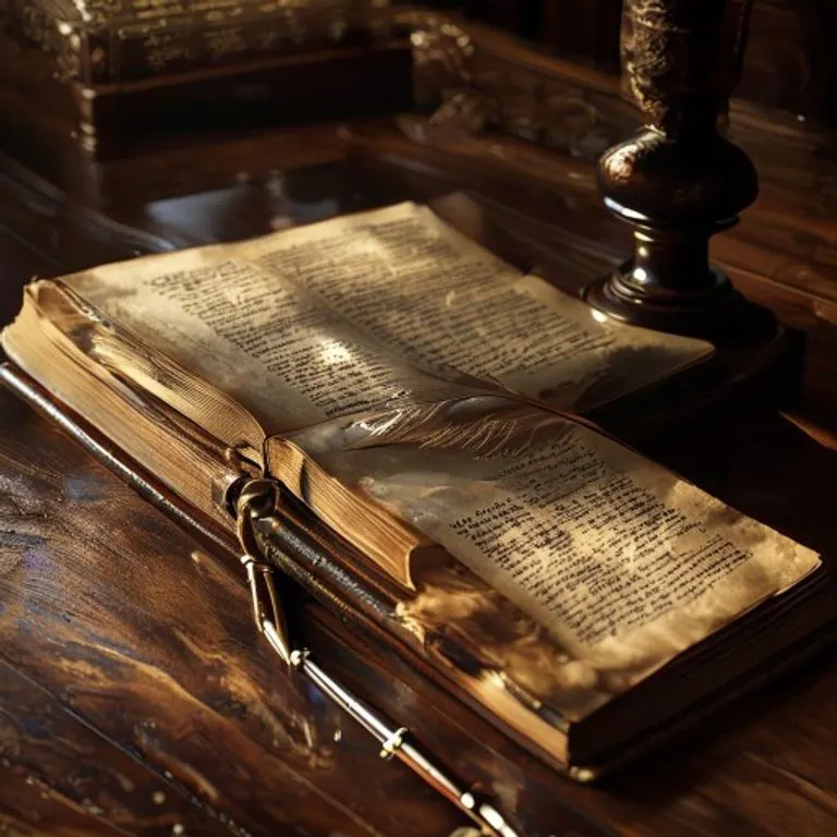 Libro de leyes abierto con una pluma y tinta, simbolizando la precisión legal