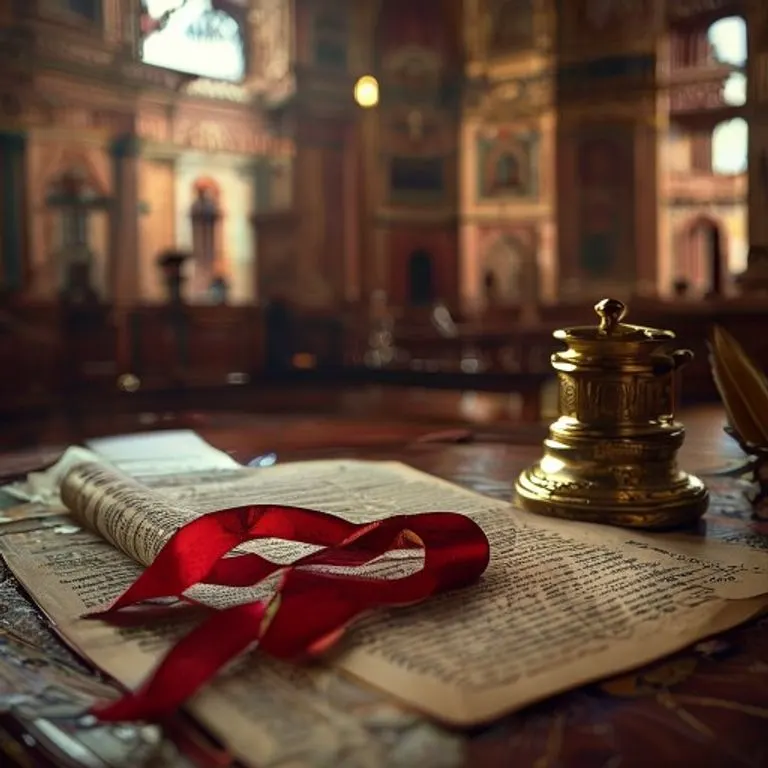 Bodegón cinematográfico de documentos legales antiguos de México con un sello y una pluma.