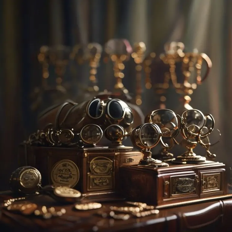 Bodegón de medallas y trofeos con una prótesis deportiva, simbolizando la dedicación y el logro en el deporte paralímpico.