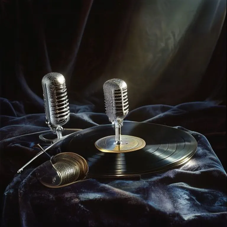 An artistic depiction of Siedah Garrett in a recording studio, symbolizing her pivotal role in Michael Jackson's duet 'I Just Can't Stop Loving You'.