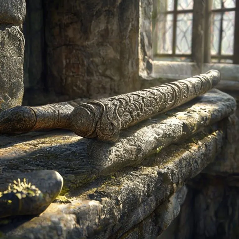 Conceptual art, a stylized illustration of an ancient parchment scroll with faded Latin script, partially unrolled on a weathered stone pedestal, surrounded by ethereal light, symbolizing historical ecclesiastical documents and forgotten knowledge.