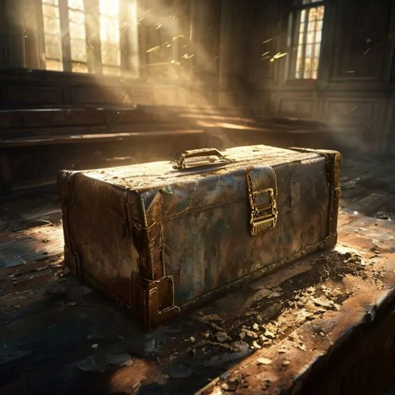 A faded, torn newspaper clipping about a forgotten social issue, partially covering a dusty, antique pocket watch stopped at an arbitrary time, resting on a worn wooden desk. The background is softly blurred, suggesting the passage of time and neglect.