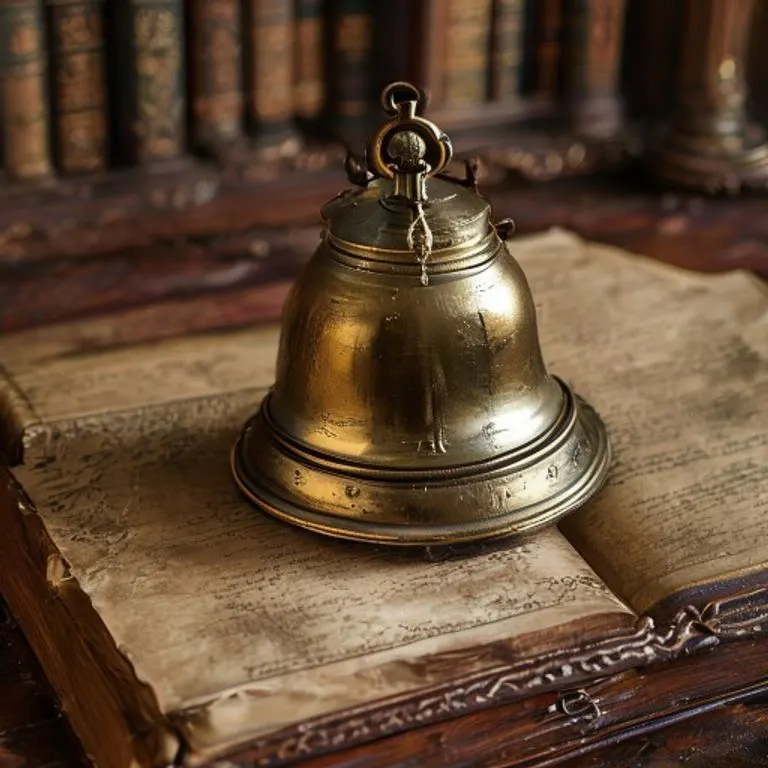 A close-up, dramatic cinematic still life photo of an antique brass compass lying on a weathered, leather-bound journal. Next to it, a small, unfurled scroll tied with twine, and a single, polished wooden gavel. Soft, directional light creates deep shadows, emphasizing texture and history.