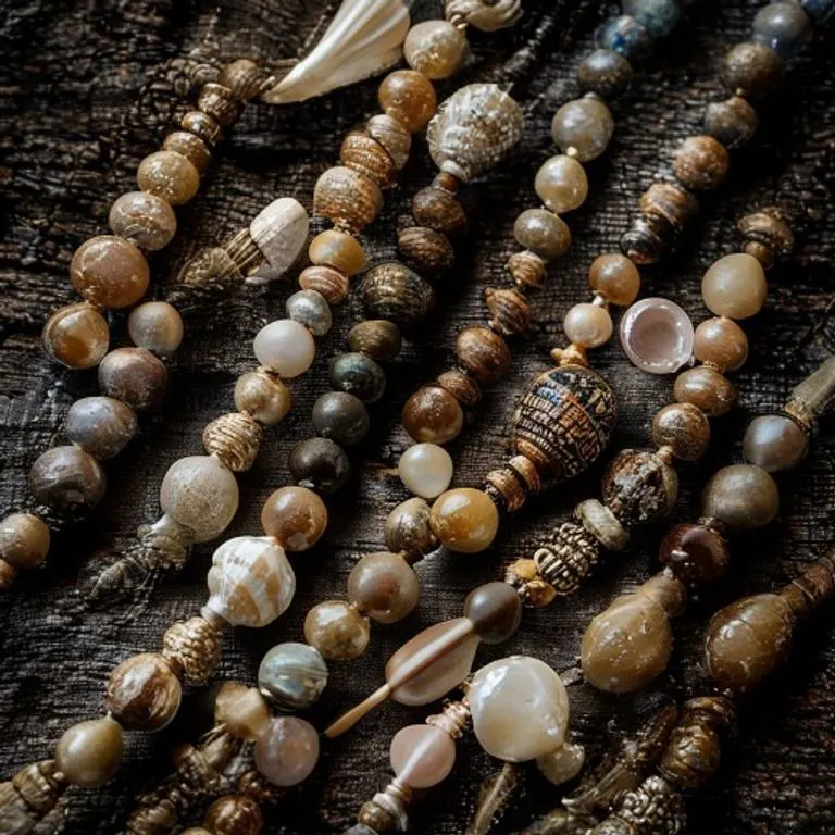 A serene watercolor painting depicting a string of prayer beads gently draped over an ancient, weathered book, with soft, ethereal light filtering through, symbolizing spiritual reflection.