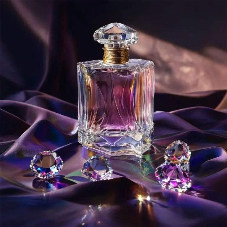 Un joyero de terciopelo morado entreabierto, revelando un diamante brillante en su interior.