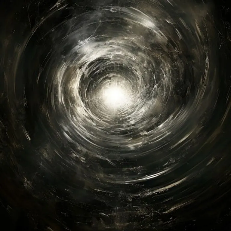 Arte conceptual de un vórtice de sombras oscuras siendo repelido por una cruz geométrica de luz radiante, simbolizando la protección espiritual y la intervención divina.