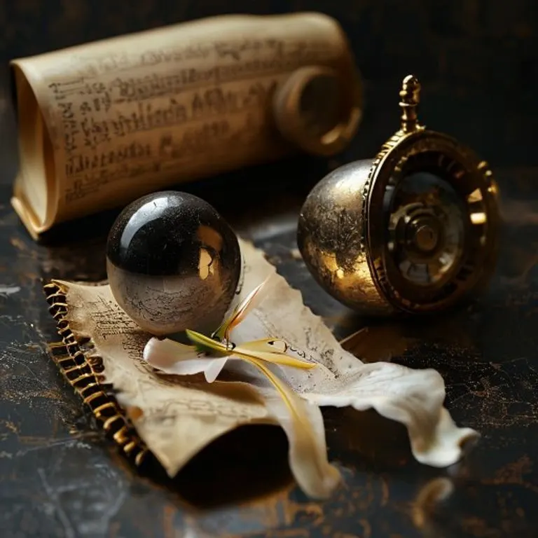 Bodegón cinematográfico de un libro antiguo con partituras y una pluma sobre un escritorio de madera, simbolizando el aprendizaje y la memoria.