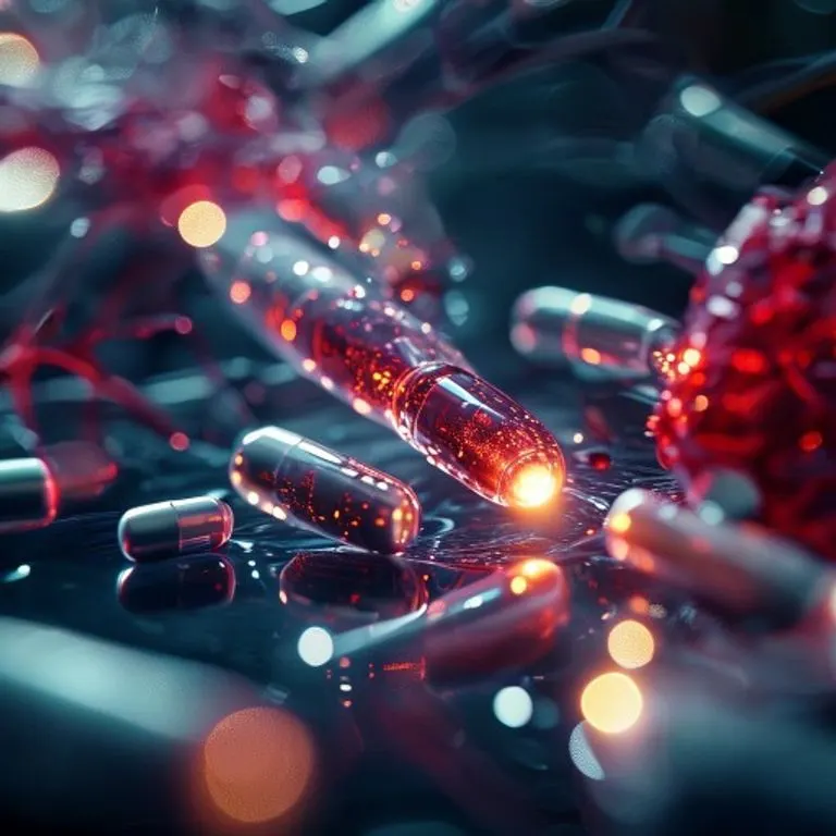 Cápsulas nanométricas entregando fármacos a través de un sistema vascular orgánico