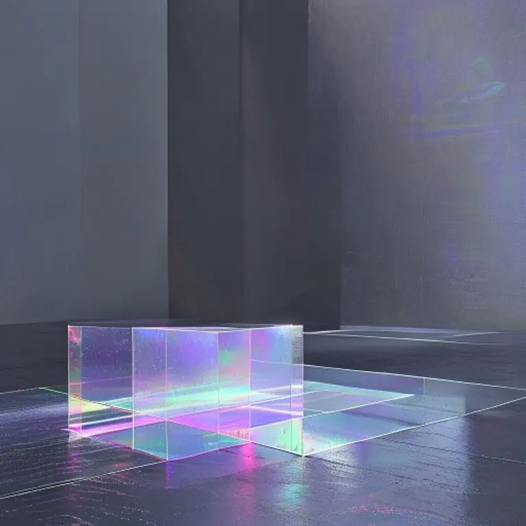 Composición de materiales futuristas: grafeno, bloque compuesto transparente y superficie autorreparable