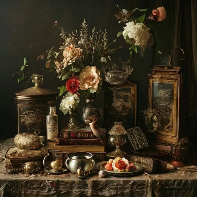 A cinematic still life depicting a dimly lit, antique wooden chest, slightly ajar, revealing glimpses of mysterious, shimmering crystals and a single, ancient, tarnished silver key nestled within dark velvet. Smoke subtly curls from the edges, adding an aura of profound secrecy and intense depth. Dramatic chiaroscuro lighting, rich textures.