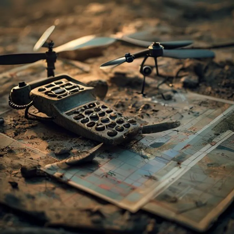 Equipos de comunicación y análisis de datos en una zona de crisis