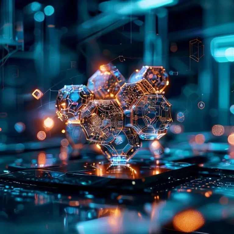Una bóveda de cristal rota, con reflejos de código digital y hashes de blockchain, que revela un torbellino de luz y datos en su interior, simbolizando la disrupción financiera.